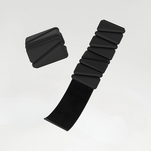 Stiilsed musta värvi jalaraskused ja käeraskused koduseks treeninguks.